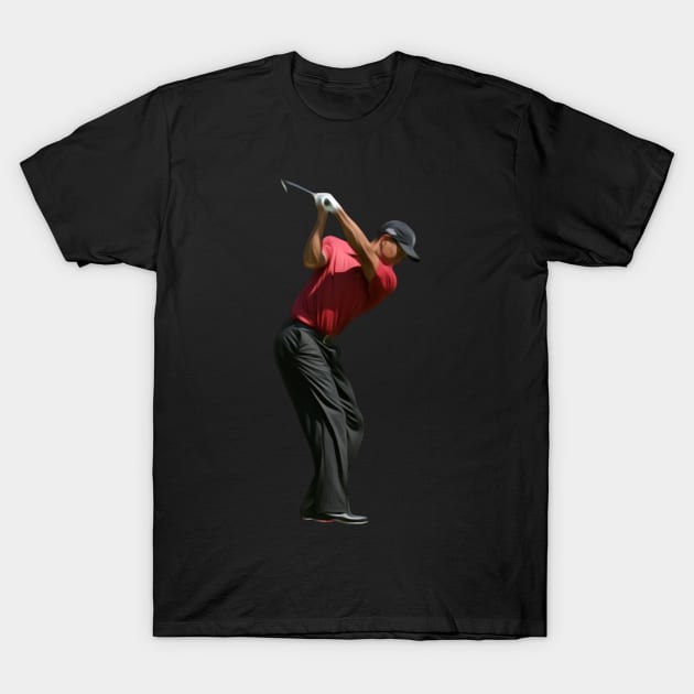 Tiger Woods Swing T-Shirt by YungBick